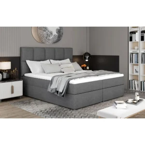 Francoska postelja GLOS se ponaša s preprosto a prefinjeno obliko. Visoka vzmetnica omogoča lažje vstajanje. Boxspring postelja je sestavljena iz velike