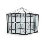 RASTLINJAK, STEKLO-V.PLOŠ VITAVIA PAVILJON HERA 9000 ESG/VP 3/6MM ČRNA 3.8X3.8M - slika 2