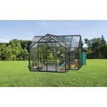 STEKLEN RASTLINJAK VITAVIA ORANŽERIJA SIRIUS ESG 3MM ČRNA 3.8X3.8M - slika 2