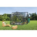 STEKLEN RASTLINJAK VITAVIA ORANŽERIJA SIRIUS ESG 3MM ČRNA 3.8X3.8M - slika 3