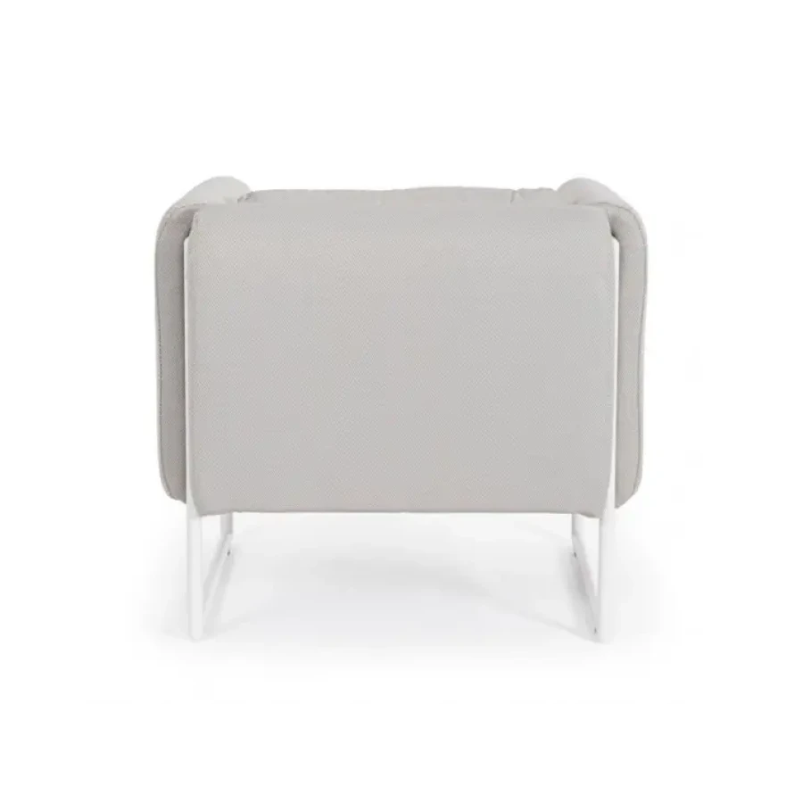 Vrtni fotelj PIXEL SAND ima aluminjast okvir prašno prevajan (poliester). Cel fotelj ima nepremočljivo polnilo, prevleko z neodstranljivo tkanino iz olefina