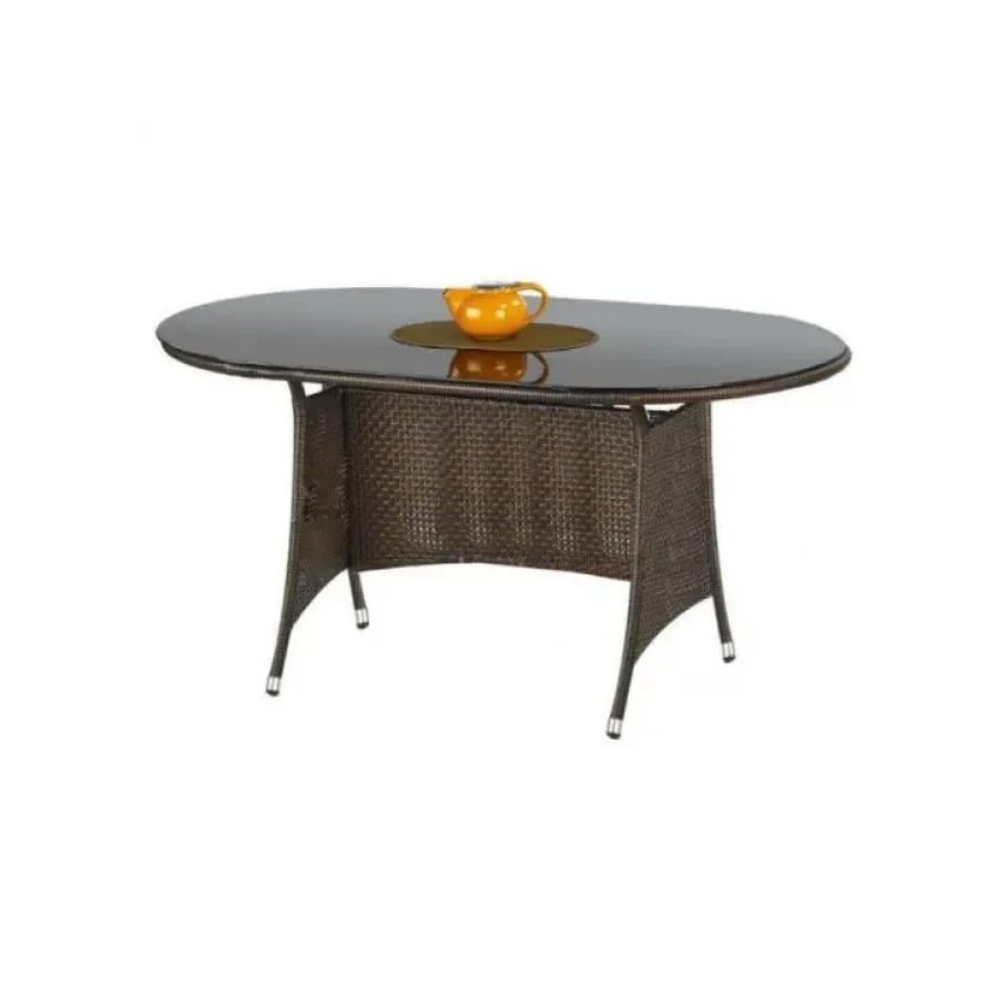 Vrtna miza SAŠA je narejena iz kvalitetnih in vzdržljivih materialov, ki bodo omogočali dolgotrajno in prijetno uporabo. Je ovalne oblike in rustikalnega