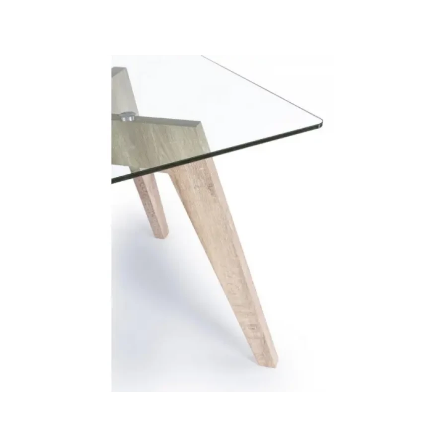 Jedilna miza KENYA je sestavljena iz MDF nog in 12mm debele steklene mizne plošče. Dimenzije: širina: 160cm globina: 90cm višina: 76cm