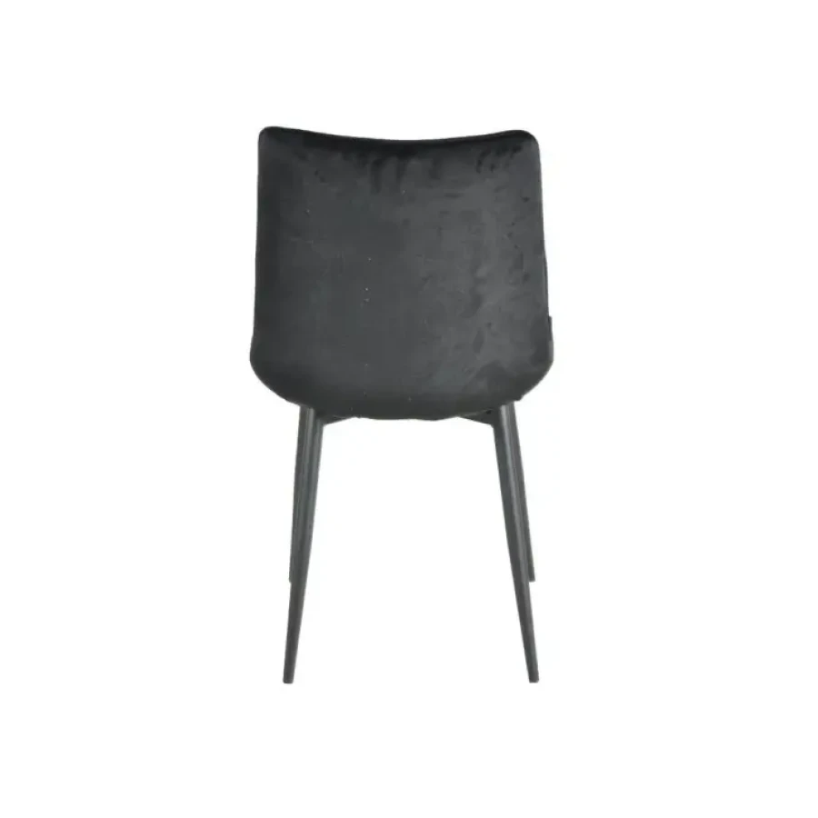 Kuhinjski stol LARA velvet črna je odlična rešitev za kombiniranje v minimalističen ali industrijski stil prostora. Kombinacija črnega prešitega blaga s