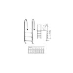 LESTEV ZA BAZEN PLANET POOL LESTEV INOX 4 NASTOPI OZKA - slika 2