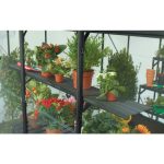 OPREMA ZA RASTLINJAK VITAVIA ALUMINJAST STENSKI REGAL 122X15CM. ČRNI - slika 3