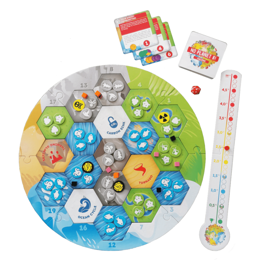 Igra No planet B! (Ni planeta B!) je sodelovalna igra o globalnem segrevanju in varovanju okolja. Cilj igre je znižati temperaturo na termometru na 0 °C in