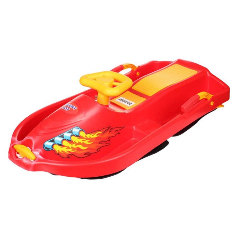 Plastkon bob z volanom rdeči