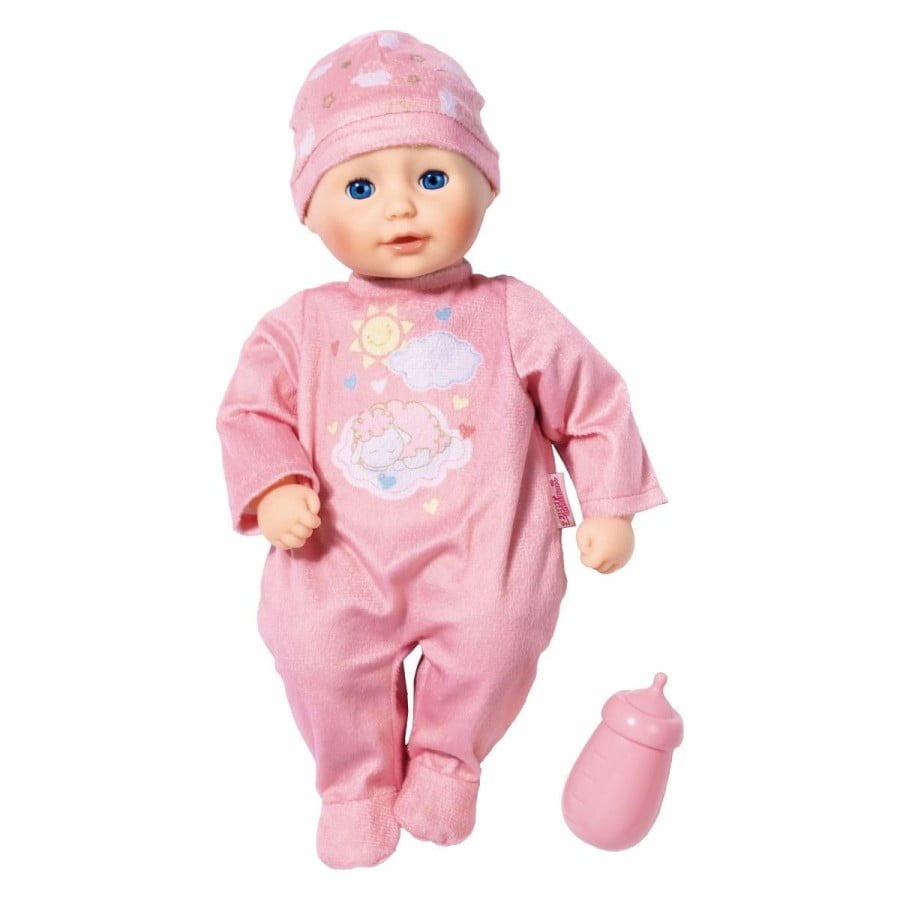 Najljubša Baby Annabella je tu. Spanje je najljubša aktivnost simpatične 30 cm dojenčice z mehkim telesom iz tkanine. Če lutko odložite