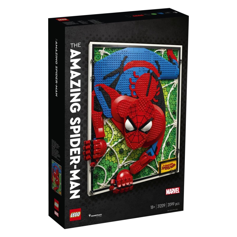 Proslavi navdušenje nad stripovskimi superjunaki s sestavljalskim projektom LEGO®. Zdaj lahko oživiš osupljivega Spider-Mana z edinstveno dimenzionalno umetnino