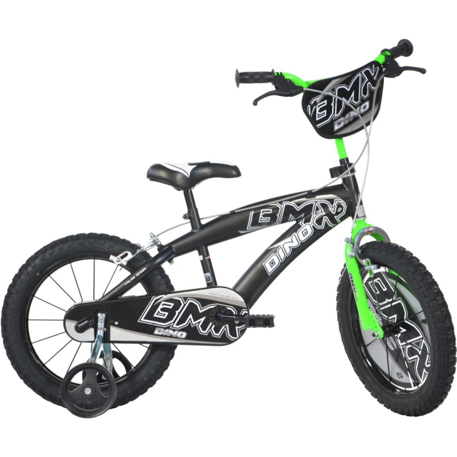 Mali nadobudni kolesar se bo z veseljem zapeljal z atraktivnim BMX kolesom.Lastnosti:napihljiva kolesa