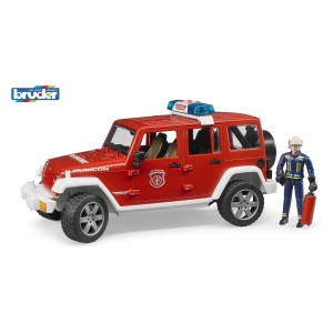 Bruder Jeep Wrangler gasilsko vozilo s figurico . Naj vaš otrok uživa v igri doma in na prostem.