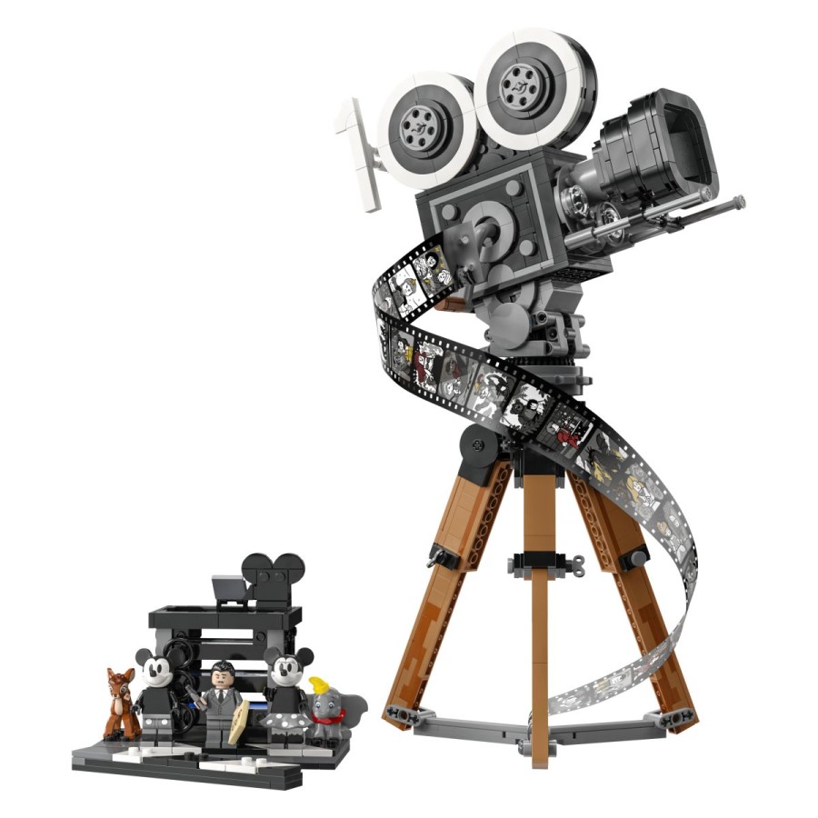 Sprejmi ustvarjalnost med sestavljanjem filmske kamere in režiserske klape z večravninsko kamero v velikosti minifigure.
