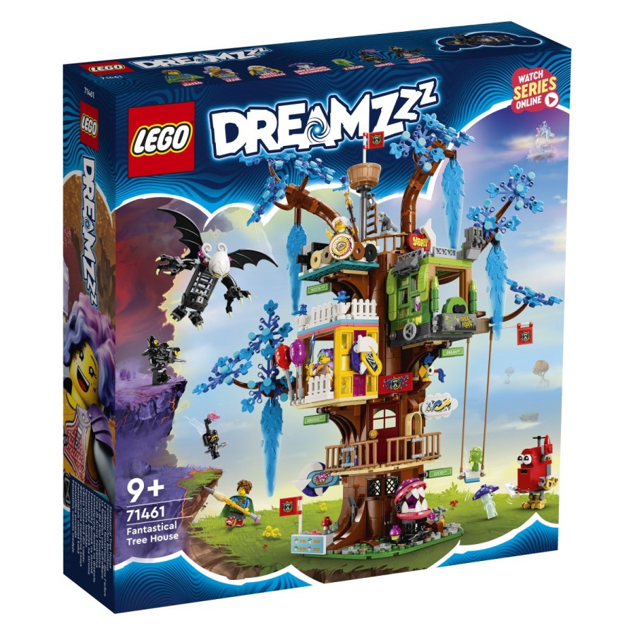 Pobegni v najljubšo postojanko svojih junakov in sestavi igračo LEGO® DREAMZzz™ Fantastična drevesna hišica. Odkrij 3 razburljive dele