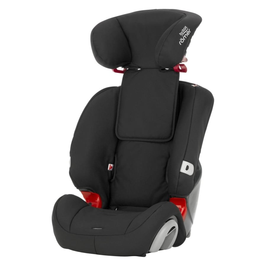 otrok in otroški sedež pa sta varno nameščena v vozilo s pomočjo 3-točkovnega varnostnega pasu.Evolva 123 se s svojo inovativno ergonomsko obliko prilagaja potrebam otrok in raste v višino skupaj z njimi. Poleg prednosti