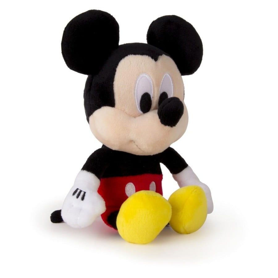 Plišasta igrača Mickey višine 17 cm. Pritisni na trebušček in zaslišal se bo zabaven zvok.Potrebne so 2 LR44 (AG13)