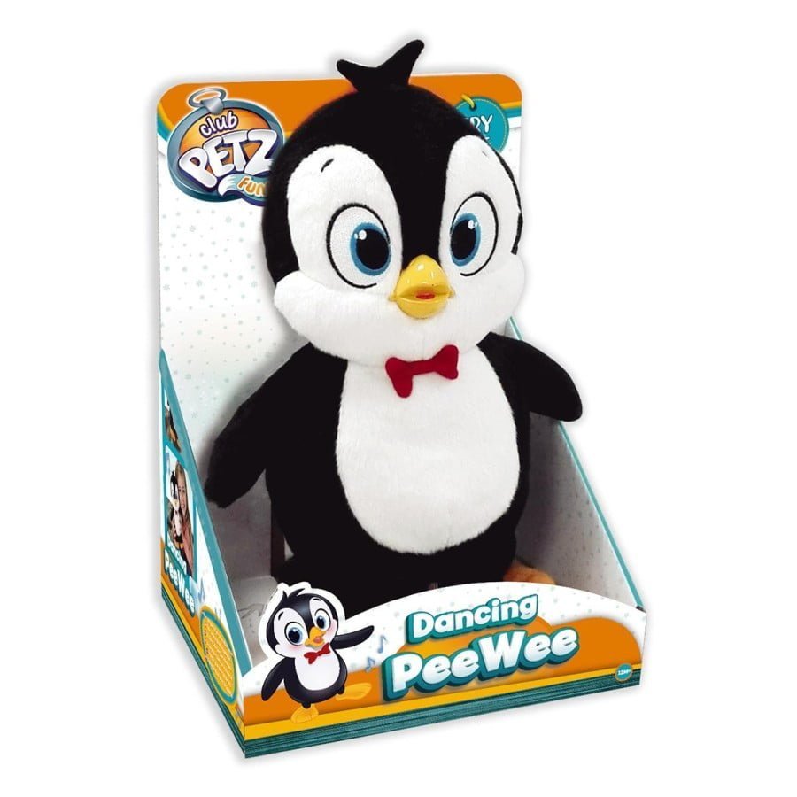 se zabava prične. Peewee bo pel in plesal na tri zabavne pesmi. Pazzzi…pingvin je malo neroden in včasih pade. Ne želi si da ga vlečete za lase in če ga se pritožuje. Vsebuje baterije: 3 X LR6 (AAA) 1