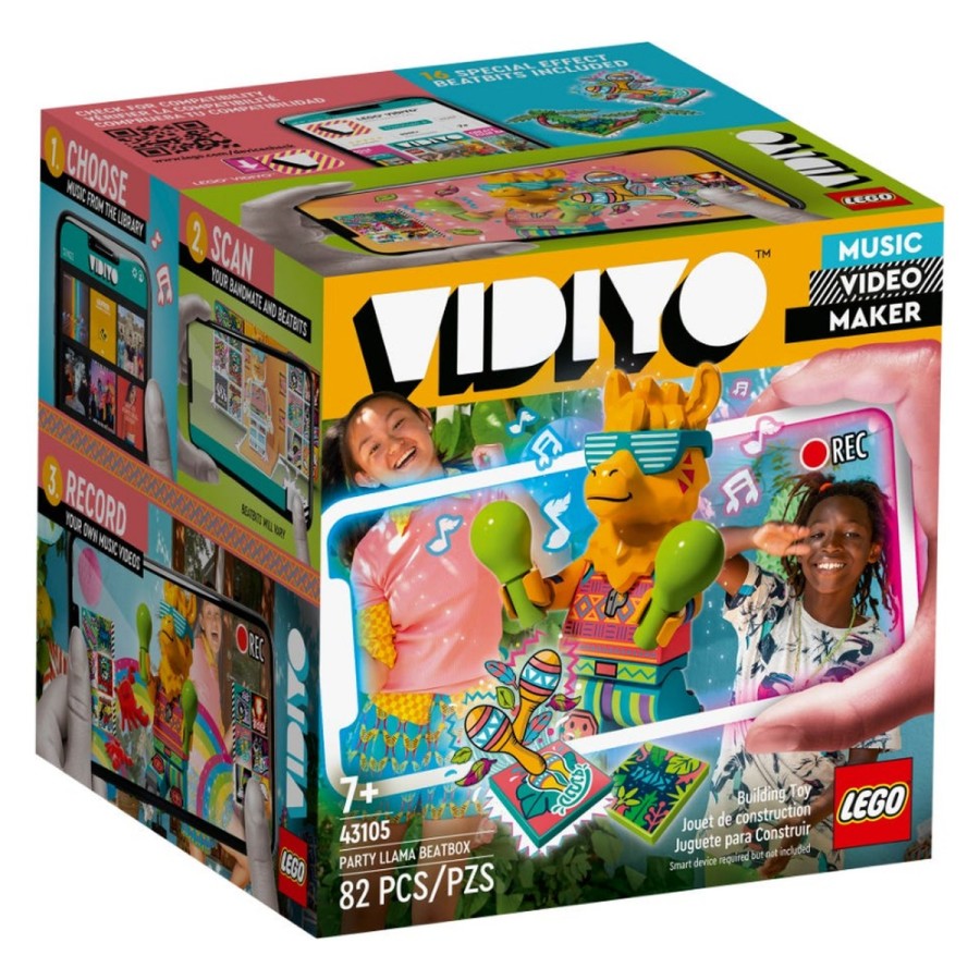 produciraj in nastopaj v svojih glasbenih videospotih s kompletom LEGO® VIDIYO™ Party Llama BeatBox (43105). Uporabi aplikacijo