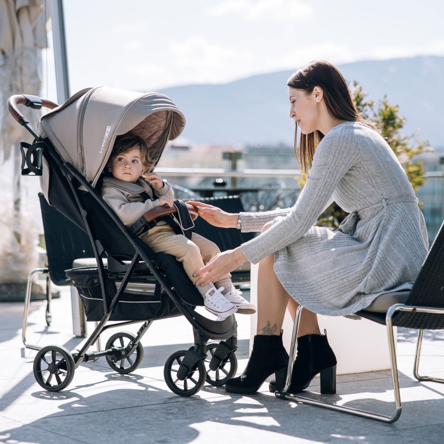 Izjemno praktičen ter lahkoten voziček Lux Premium je primeren za otroke od 6 do 48 mesecev oziroma do 22 kg. Odlikujejo ga aluminijasto ogrodje