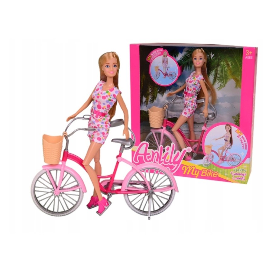 Zapelji punčko s čudovitim rožnatim kolesom.