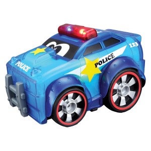 Avtomobil policijski pritisni in pelji z lučko in zvokom