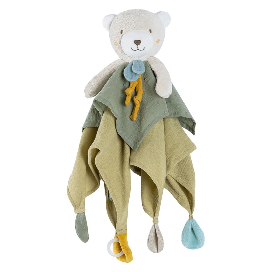 Plišasti medvedek iz kolekcije fehnNATUR® je ninica in ljubkovalni prijatelj v enem ter je zvesti spremljevalec dojenčka doma in na potovanju.