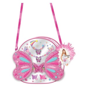 Poleg torbice z motivom metulja dobiš tudi modne dodatke:	mavrični prstan