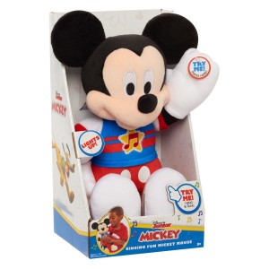 Prinesite domov zabavo serije Disney Junior Mickey Mouse Funhouse s tem čudovitim plišem Mickey Mouse! Mickey Mouse Singing Fun Plush bo poskrbel