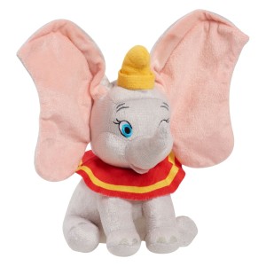 Igrajte peekaboo s čudovito plišasto igračo Disney Peek-A-Boo Dumbo. S pritiskom zadnje noge ta  igrača Dumbo zamahne s slonjimi ušesi
