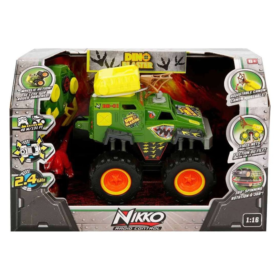 Dino Blaster avto vključuje nastavljiv top z dvema mehkima izstrelkoma.