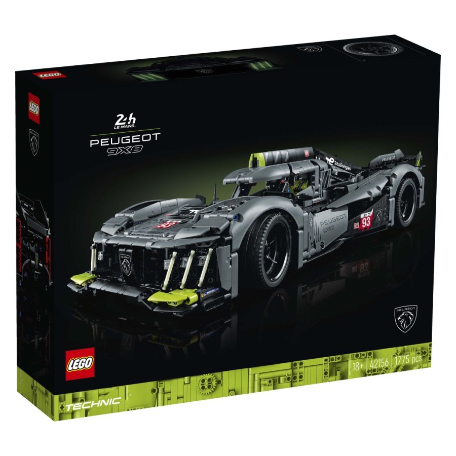 Zapelji se v najbolj izjemnem hiperavtomobilu motošporta s kompletom LEGO® Technic PEUGEOT 9X8 24H Le Mans Hybrid Hypercar. Z osupljivimi podrobnosti ta različica modela poustvarja dizajn resničnega dirkalnika brez zadnjega spojlerja. Osredotoči se kot tekmovalec