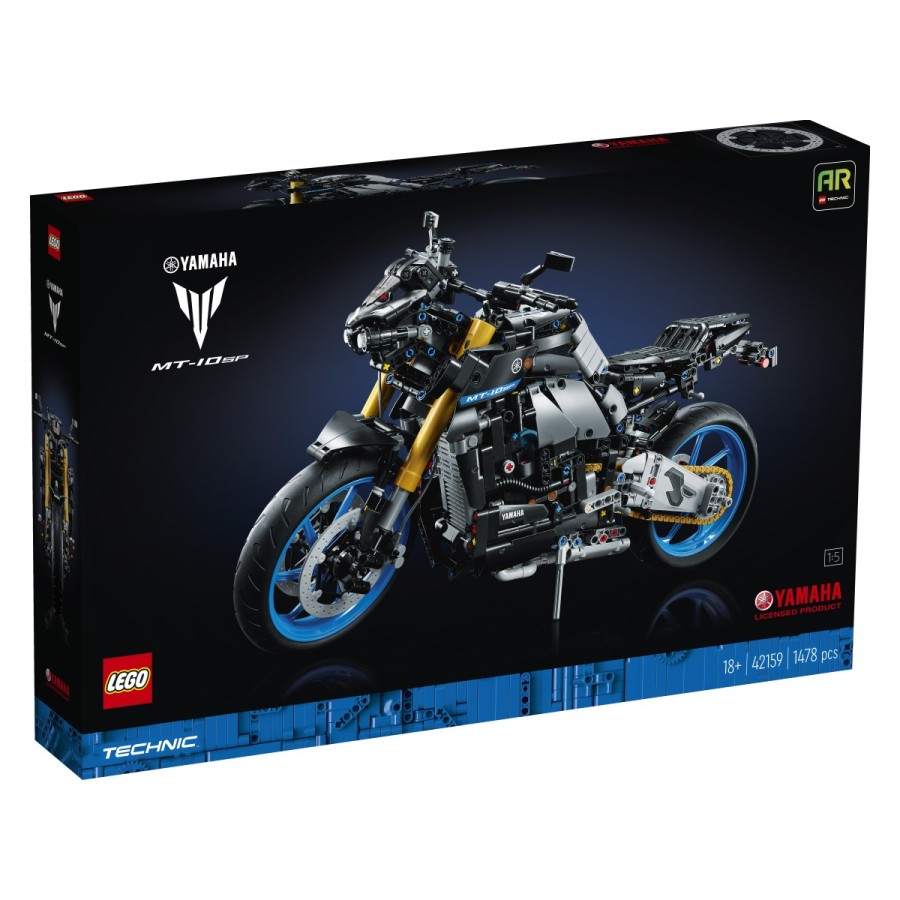 Zatopi se v svet ogoljenih hipermotorjev s kompletom za sestavljanje za odrasle LEGO® Technic Yamaha MT-10 SP. Model prinaša avtentične podrobnosti
