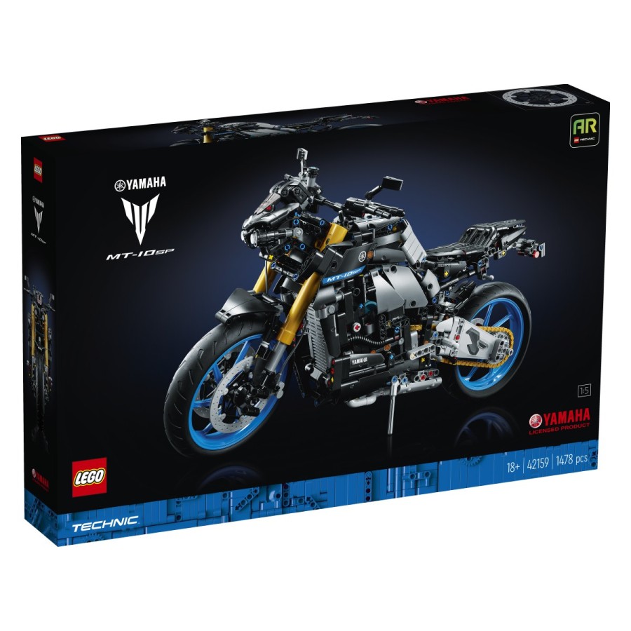 Zatopi se v svet ogoljenih hipermotorjev s kompletom za sestavljanje za odrasle LEGO® Technic Yamaha MT-10 SP. Model prinaša avtentične podrobnosti