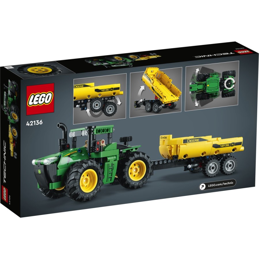 da se boš z LEGO® Technic John Deere 9620R 4WD traktorjem lotil prav vsakega dela
