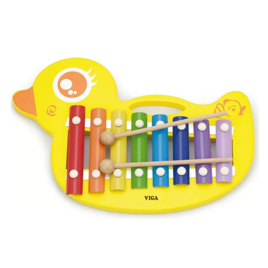 Prisrčen ksilofon obliki račke je lahko otrokov prvi inštrument.