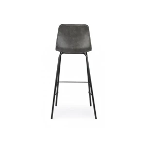 Barski stol KYRA vintage antracit je narejen iz polipropilena in prevlečen v umetno usnje ter ima jeklene noge. Dimenzije: širina: 39cm globina: 44cm
