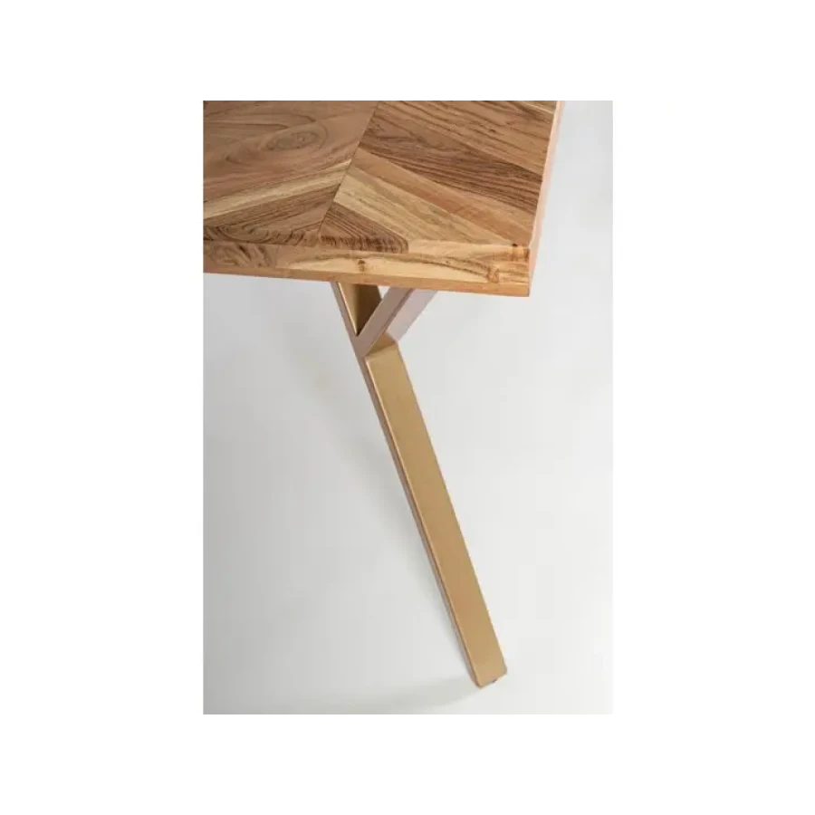 Jedilna miza RAIDA 180X90 ima mizno ploščo iz lesa ter jeklene noge. Dimenzije: širina: 180cm globina: 90cm višina: 76cm