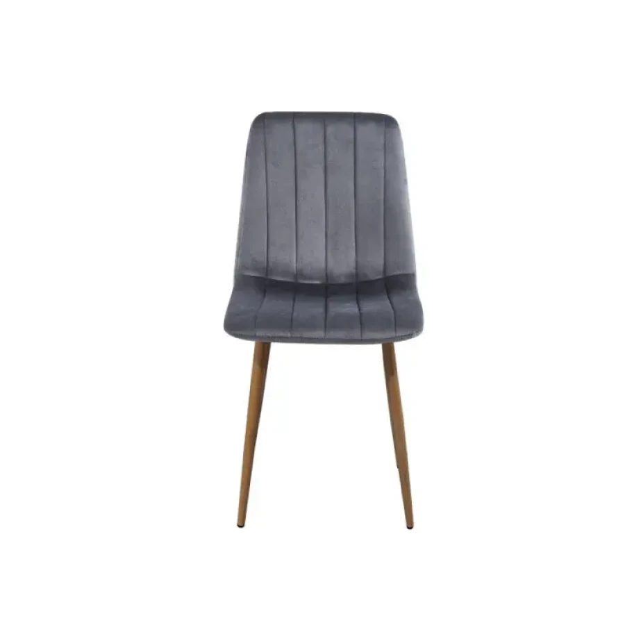 Jedilni stol FOXY velvet siva je odlična rešitev za kombiniranje v minimalističen ali industrijski stil prostora. Kombinacija črnega blaga s hrastovmi