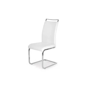 Jedilni stol OMA, bo popestril vsako jedilnico. Je zelo kvaliteten in moderno oblikovan. Material: umetno usnje/krom Barva: - belo umetno usnje Dimenzije:
