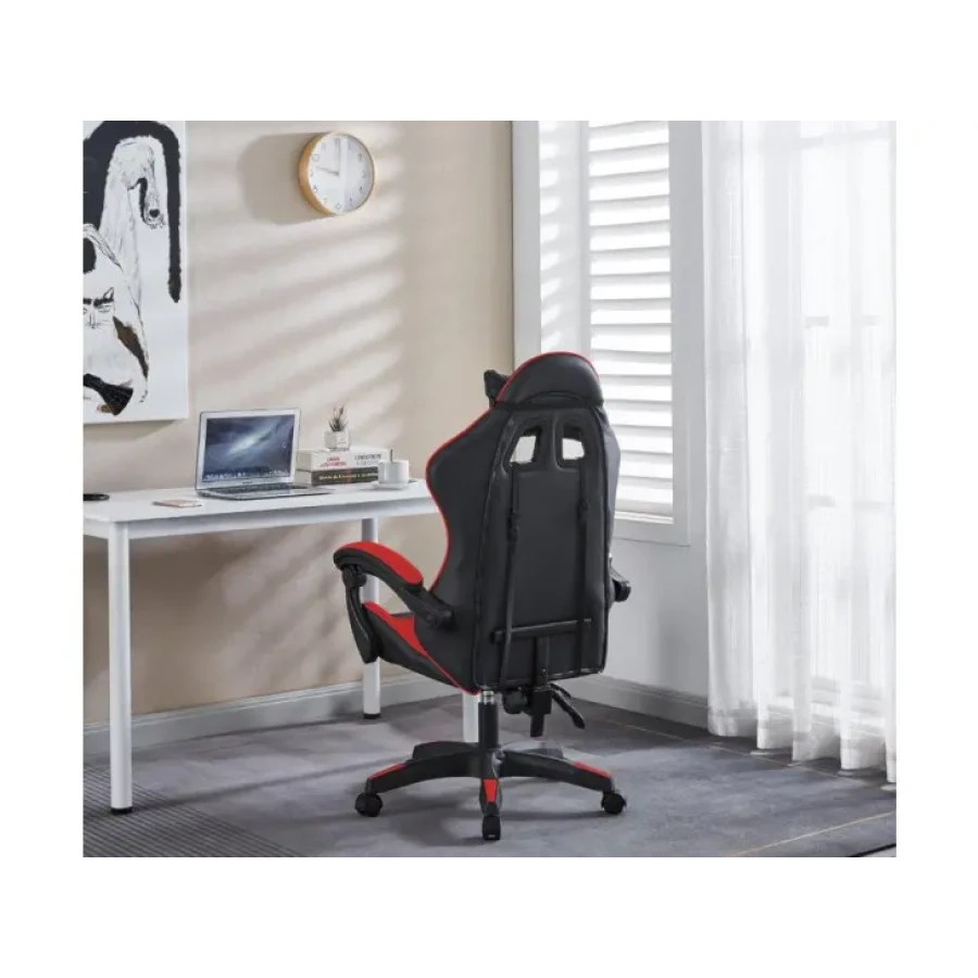 Pisarniški stol DOLY rdeče črno umetno usnje je narejen za udobje prav vsakega posameznika, ki preživi dlje časa za pisarniško mizo. Zaradi kombinacije