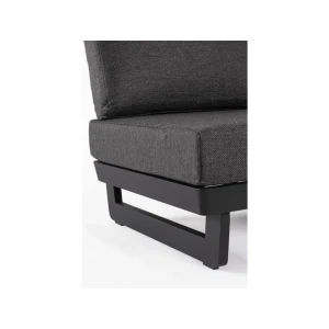 Vrtni fotelj INFINITY WG21 antracit ima aluminjasti okvir, prašno barvan (poliester). Sedežna in hrbtna blazina s odstranljivo prevleko iz olefinske tkanine