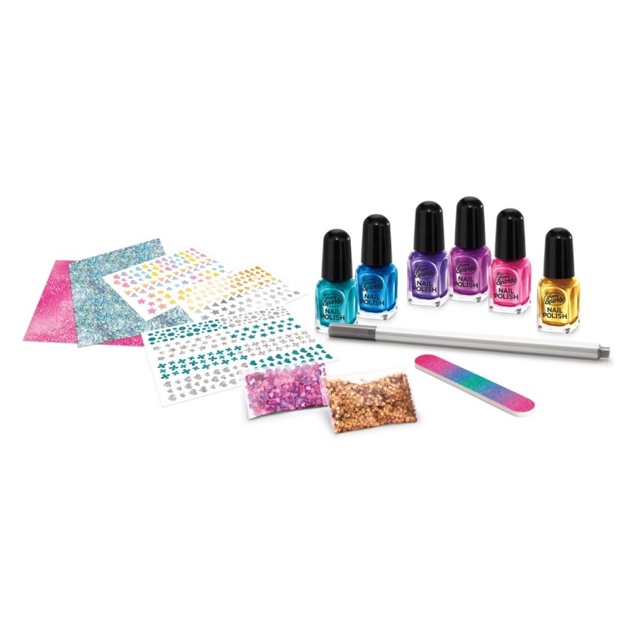 kar je potrebno za ustvarjanje vrhunskih metalic dolgih nail artov! Pobarvaj jih! Zalepi foljo ali nalepko! Dodaj bleščice za super glam sijaj!
