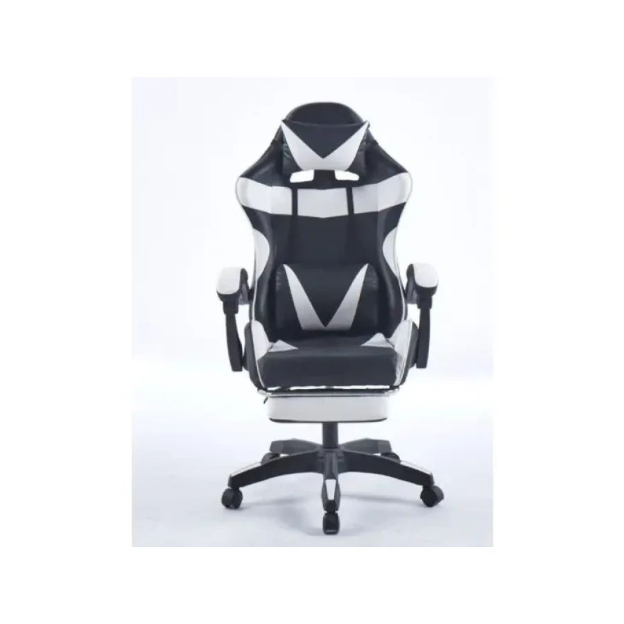 Pisarniški gaming stol DOLY EXTRA v belo črnem umetnem usnu je narejen za udobje prav vsakega posameznika, ki preživi dlje časa za pisarniško mizo. Zaradi