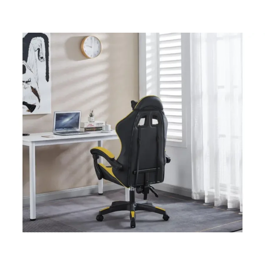Pisarniški stol DOLY rumeno/črno umetno usnje je narejen za udobje prav vsakega posameznika, ki preživi dlje časa za pisarniško mizo. Zaradi kombinacije