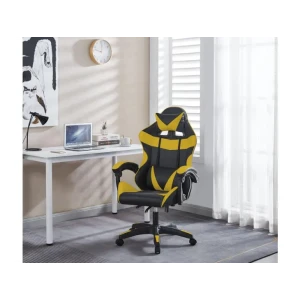 Pisarniški stol DOLY rumeno/črno umetno usnje je narejen za udobje prav vsakega posameznika, ki preživi dlje časa za pisarniško mizo. Zaradi kombinacije