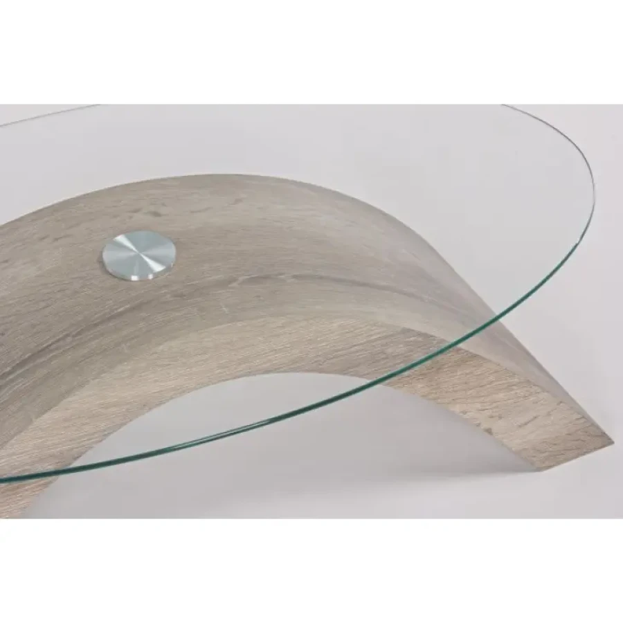 Klubska miza KENYA je dobavljiva v barvi natur lesa. Noga je iz MDF materiala, mizna plošča pa iz 6mm kaljenega stekla. Dimenzije: širina: 110cm globina: