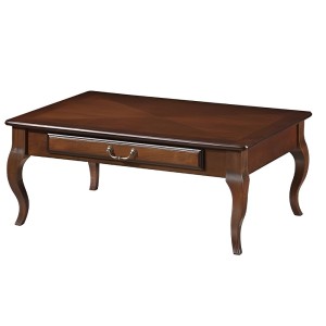 Klasična klubska miza rustikalnega videza, idealna za popestritev klasično opremljenega prostora. Mizna plošča je narejena iz 18 mm debelega MDF materiala,