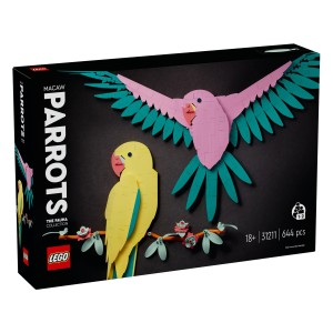 Vnesi pisane barve in naravo v svoj dom s kompletom za sestavljanje LEGO® Art Zbirka živali – papigi makao. Uporabi kocke in ustvari ljubko sceno z 2 papigama makao: ena sedi na cvetoči veji