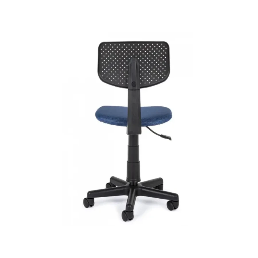Pisarniški stol ARTEMIS modra ima podlogo iz najlona. Sedež je ponjen s peno in prekrit s 100% mrežasto tkanino. Hrbtni del je iz plastike in ima možnost
