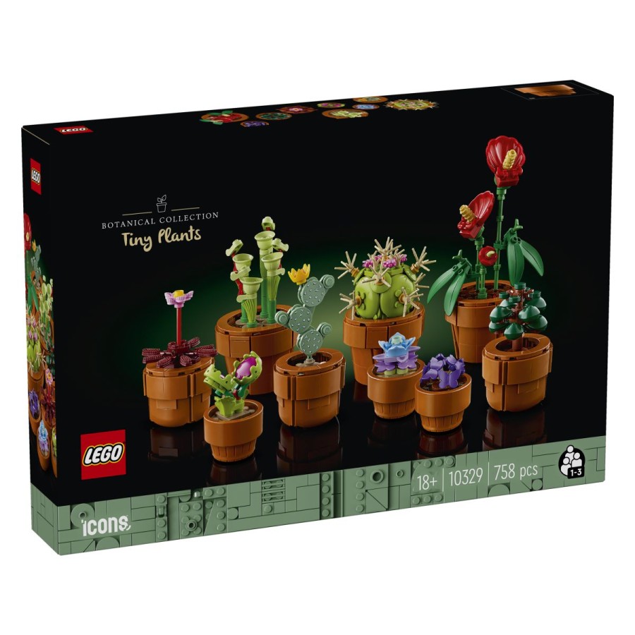 Naj tvoja ustvarjalnost raste s sestavljalskim projektom za odrasle LEGO® Ikone Drobne rastline (10329).Izdelaj 9 modelov rastlin